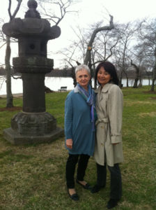 Diana Parsell with Miki Ebara of NHK TV