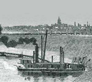 Dredging in Washington river 1891