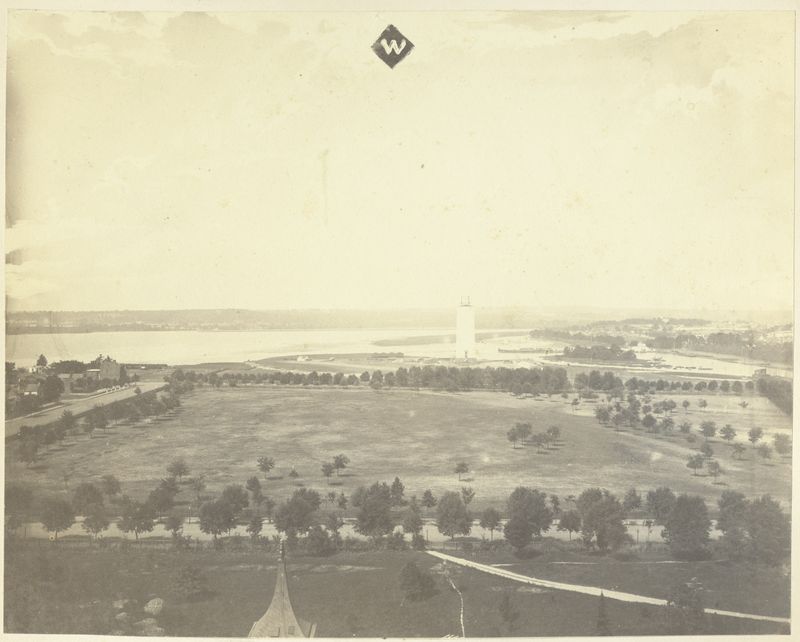 Long-distance View of Unfinished Washington Monument, c. 1860i